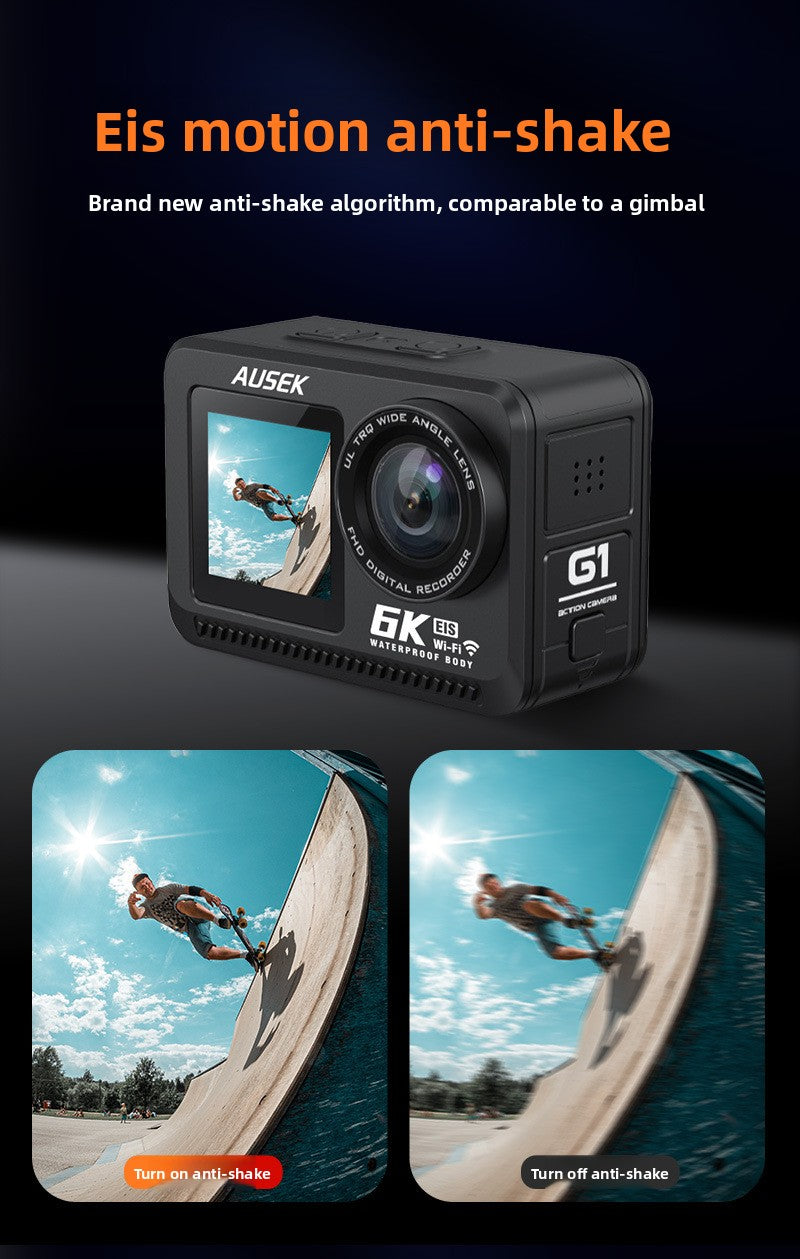 6K Sports Camera Anti-Shake Bare Camera Waterproof Outdoor Cycling Shooting Diving Fishing Sports Camera Cross-Border New Model