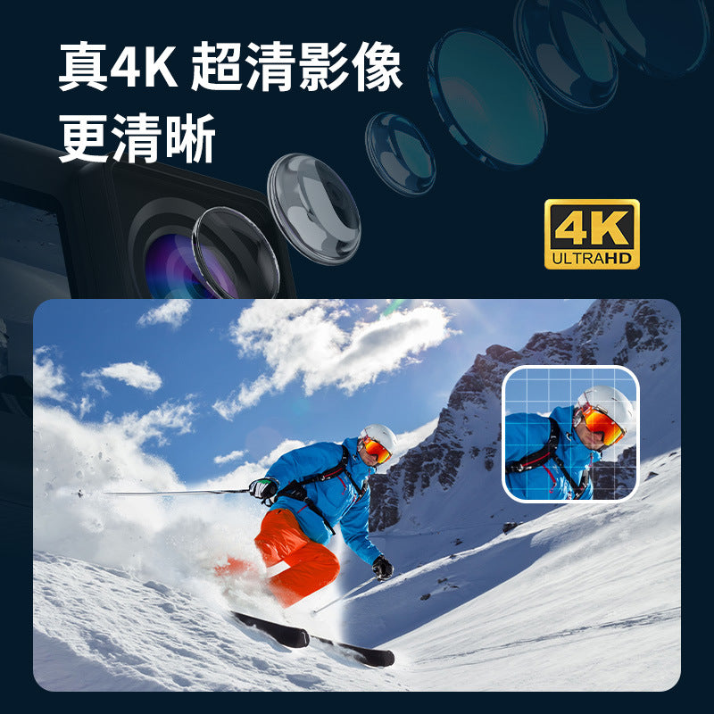 Cross-Border4k Waterproof Sports Camera HD Outdoor Shooting Cycling Underwater Helmet Camera Sports Camera Factory