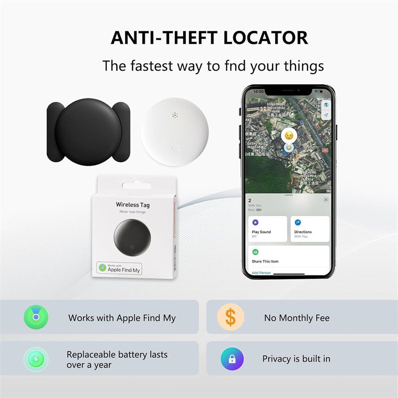 Wireless Tag Suitable for Apple Find My Vehicle-mounted locator GPS Tracker and Finder Only iOS
