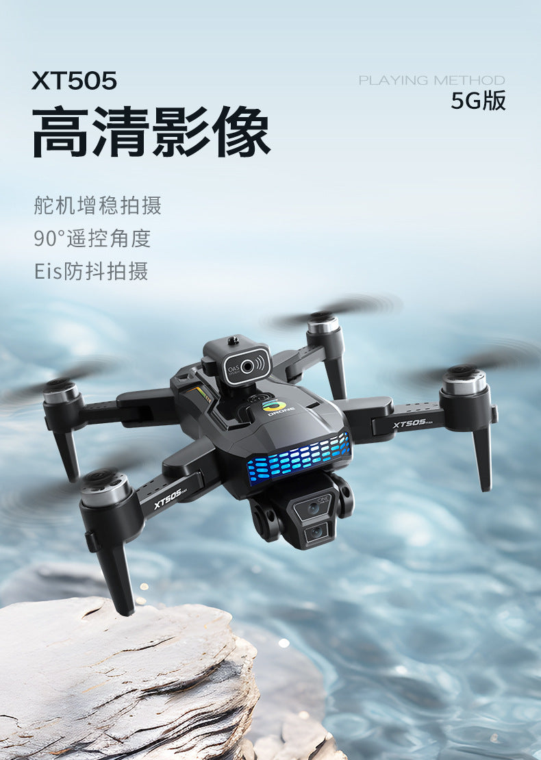 Cross-Border XT505Uav GPS Positioning Brushless Motor HD Dual Camera Aerial Photography Obstacle Avoidance Remote Control Aircraft Drone