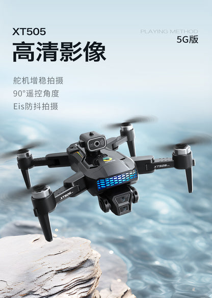 Cross-Border XT505Uav GPS Positioning Brushless Motor HD Dual Camera Aerial Photography Obstacle Avoidance Remote Control Aircraft Drone