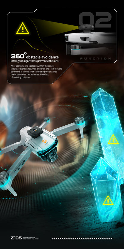 Cross-Border Z105Drone remote control with screen HD aerial photography brushless motor obstacle avoidance quadcopter toy airplane