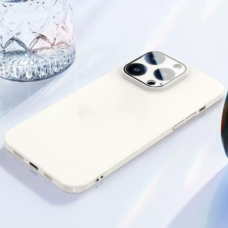 Compatible with iPhone 15 14 13 12 PRO MAX Integrated Lens Protector Glass Matte Phone Case Apple 14 Ultra-thin 13 Hard Protective Cover