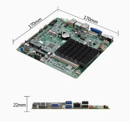 J3455 Mini-ITX Motherboard Celeron Intel CPU IPC SBC Embedded Fanless Ultra-thin Mainboard with COM LAN LPT DC-12V DDR3L LVDS