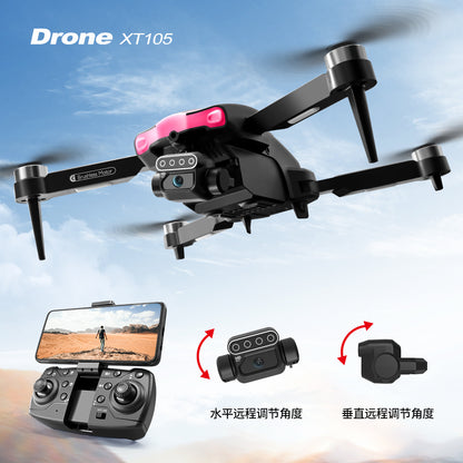 XT105Drone Obstacle Avoidance Dual Servo Aerial Photography Quadcopter Brushless Motor Remote Control Aircraft Drone Cross-Border