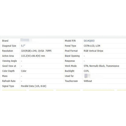 Sx14q003 brand new original 5.7 inch LCD screen