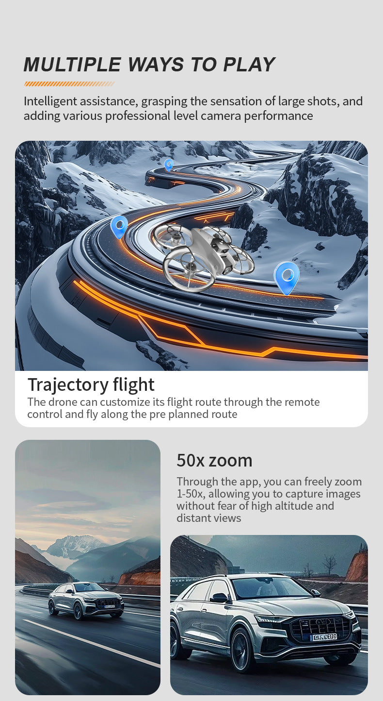 Cross-Border Z4Drone Large Screen Aerial Photography Brushless Quadcopter Obstacle Avoidance Anti-Collision Flying Machine Toy Remote Control Airplane