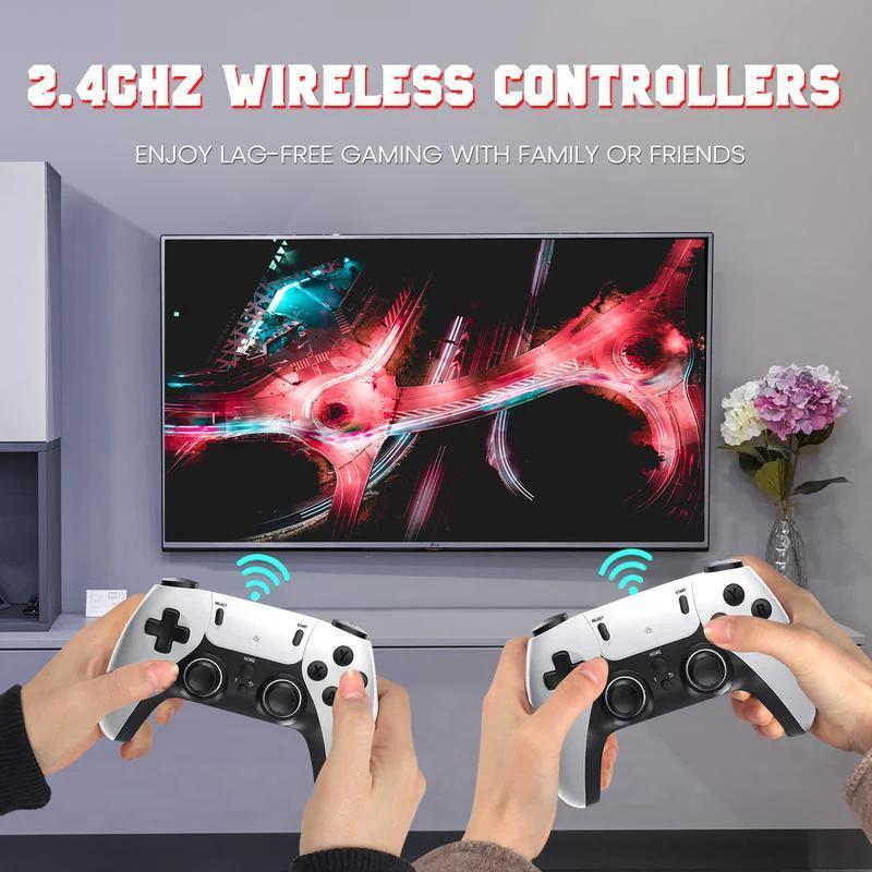 M15 Wireless Retro Game Stick with Built-in 23 Emulators, HD Output System, 2.4G Wireless Controllers & 64GB TF Card for Gamers of All Ages Springtok