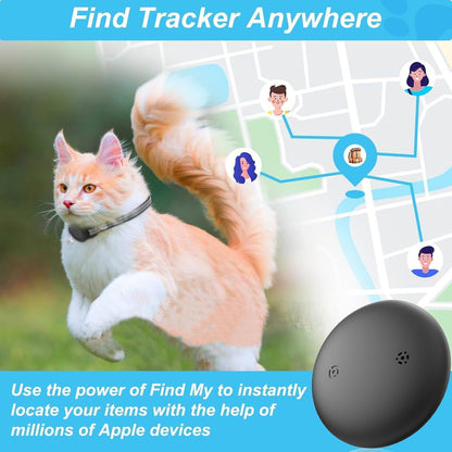Pet Cat Tracking Collar Only iOS Compatible Apple Find My Locator Footprint Reflective Collar