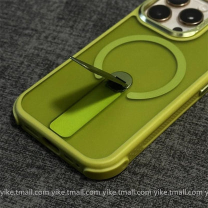 Suitable for iPhone 17 16 15 14 13 12 Pro Max Air Plus SE Phone Case Matte Magnetic Case Apple 15 Stand One-word Bracket Phone Protective Cover