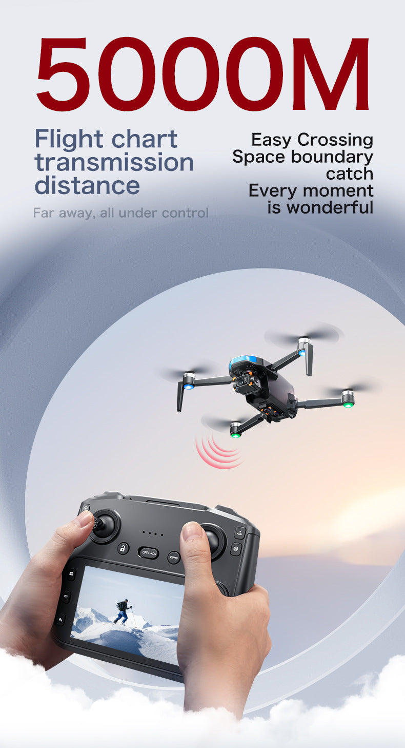 Cross-Border S-X1Drone Remote Control Belt5.9inch screen three-axis gimbal GPS Aerial Photography Four-Axis Remote Control Aircraft