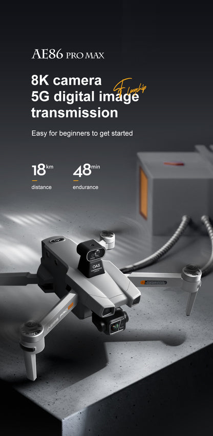 AE86Digital Image Transmission Obstacle Avoidance HD Professional Aerial Photography Drone Anti-Shake Auto Return GPS Remote control aircraft