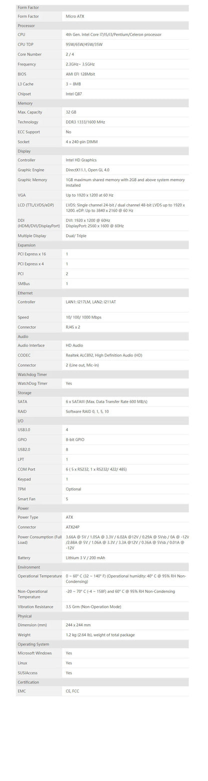 AIMB-584QG2 new IPC Board For Intel Q87 DDR3 PCI Mainboard LGA1150 4th gen Xeon Core i3/i5/i7 Industrial Motherboard AIMB-584