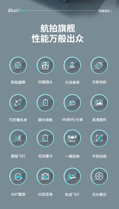 Cross-Border New Products AE7Foldable Brushless Motor Drone Aerial Photography Cool Lighting Remote Control Aircraft Quadcopter