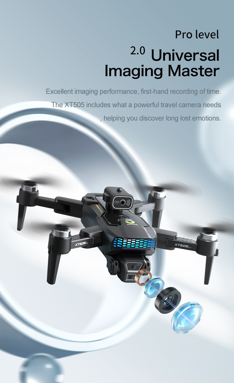 Cross-Border XT505Uav GPS Positioning Brushless Motor HD Dual Camera Aerial Photography Obstacle Avoidance Remote Control Aircraft Drone