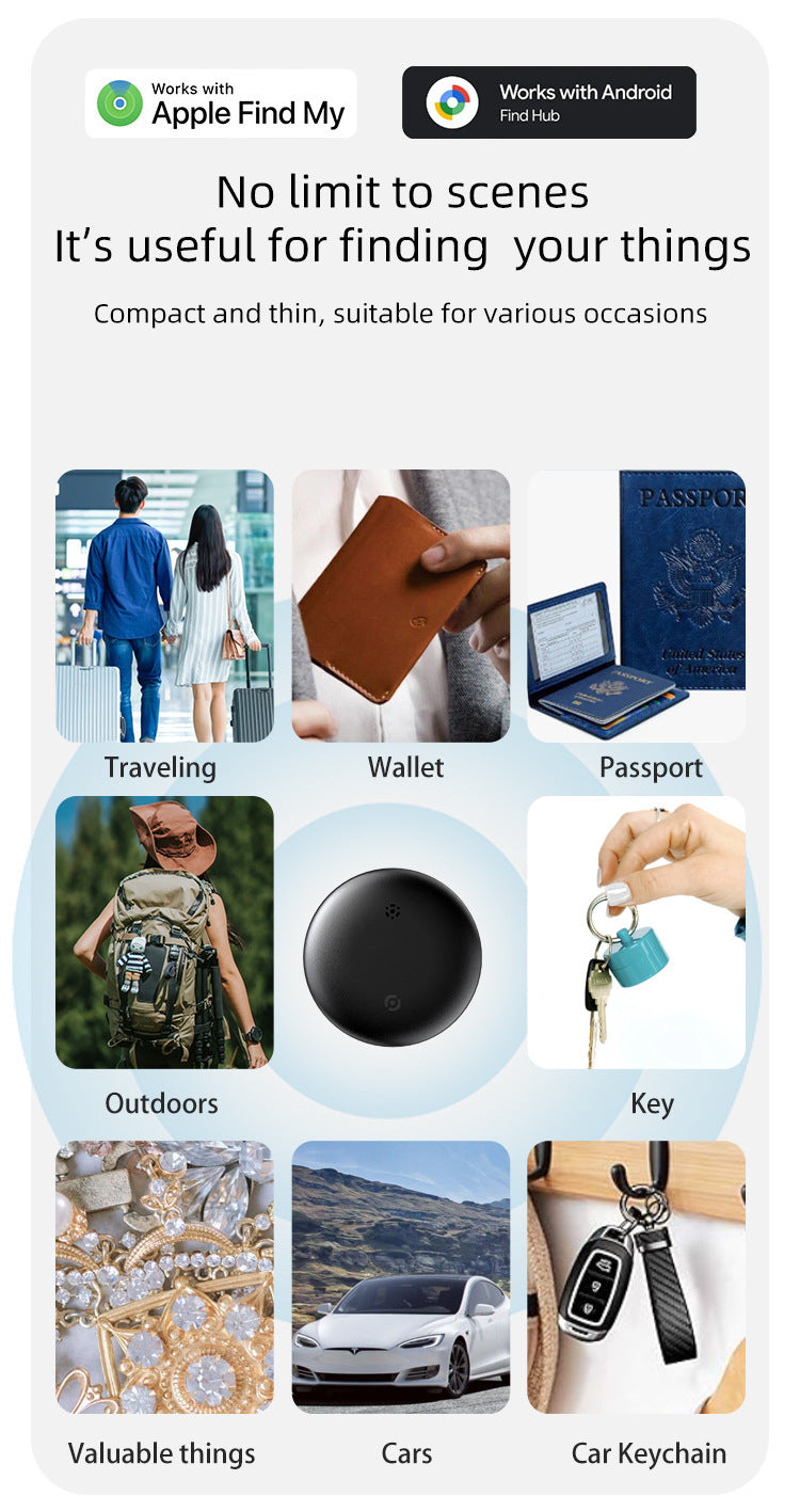 Compatible with Apple and Android Dual System Locator Findmy Google Android Pet Car Anti-Lost Device