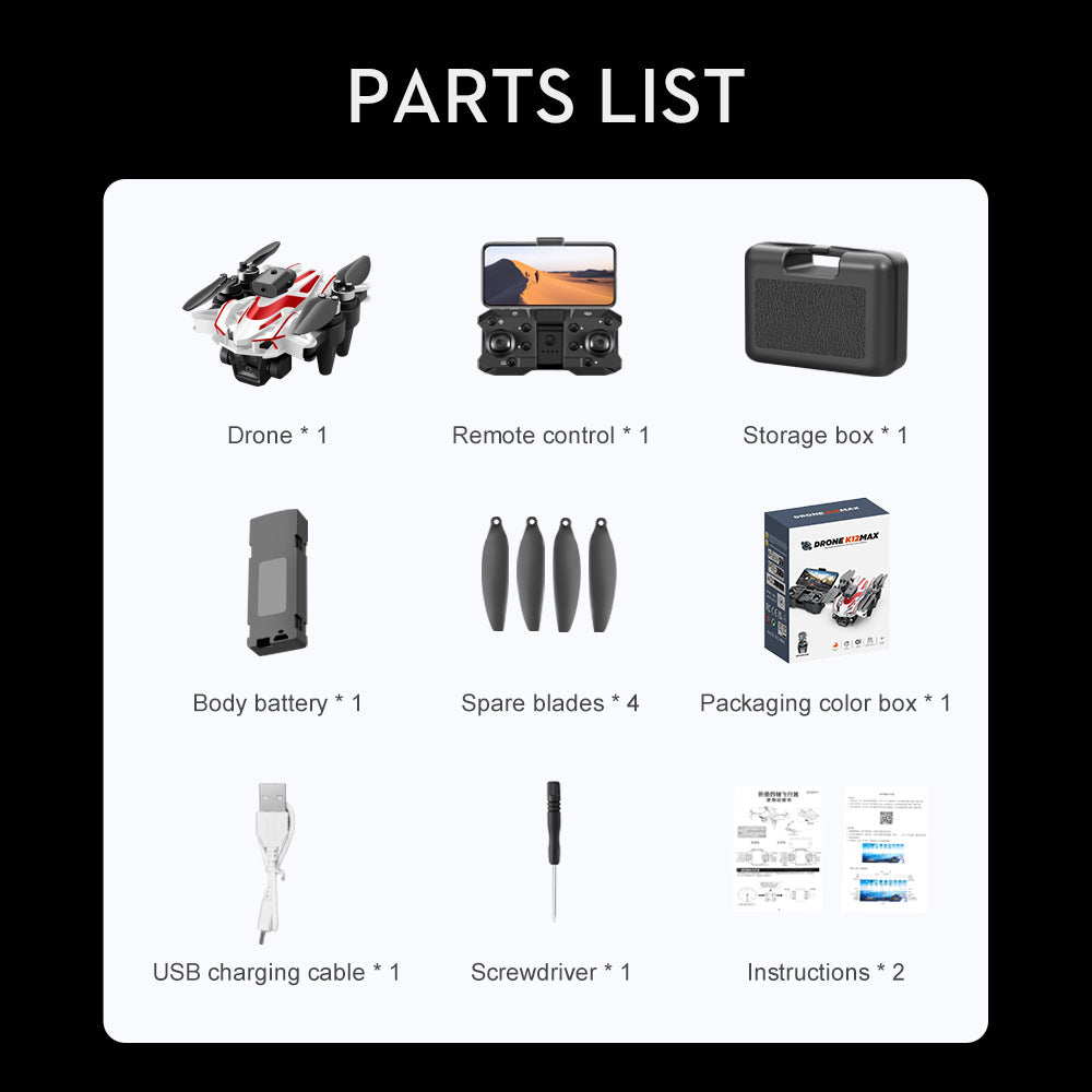 Cross-Border K12 max Drone Aerial Photography Optical Flow Positioning Quadcopter Brushless Motor Remote Control Aircraft Toy