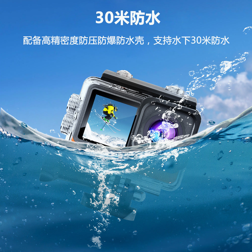 Cross-Border4k Action camera anti-shake HD touch wifi Ultra-long battery life outdoor shooting diving cycling recorder