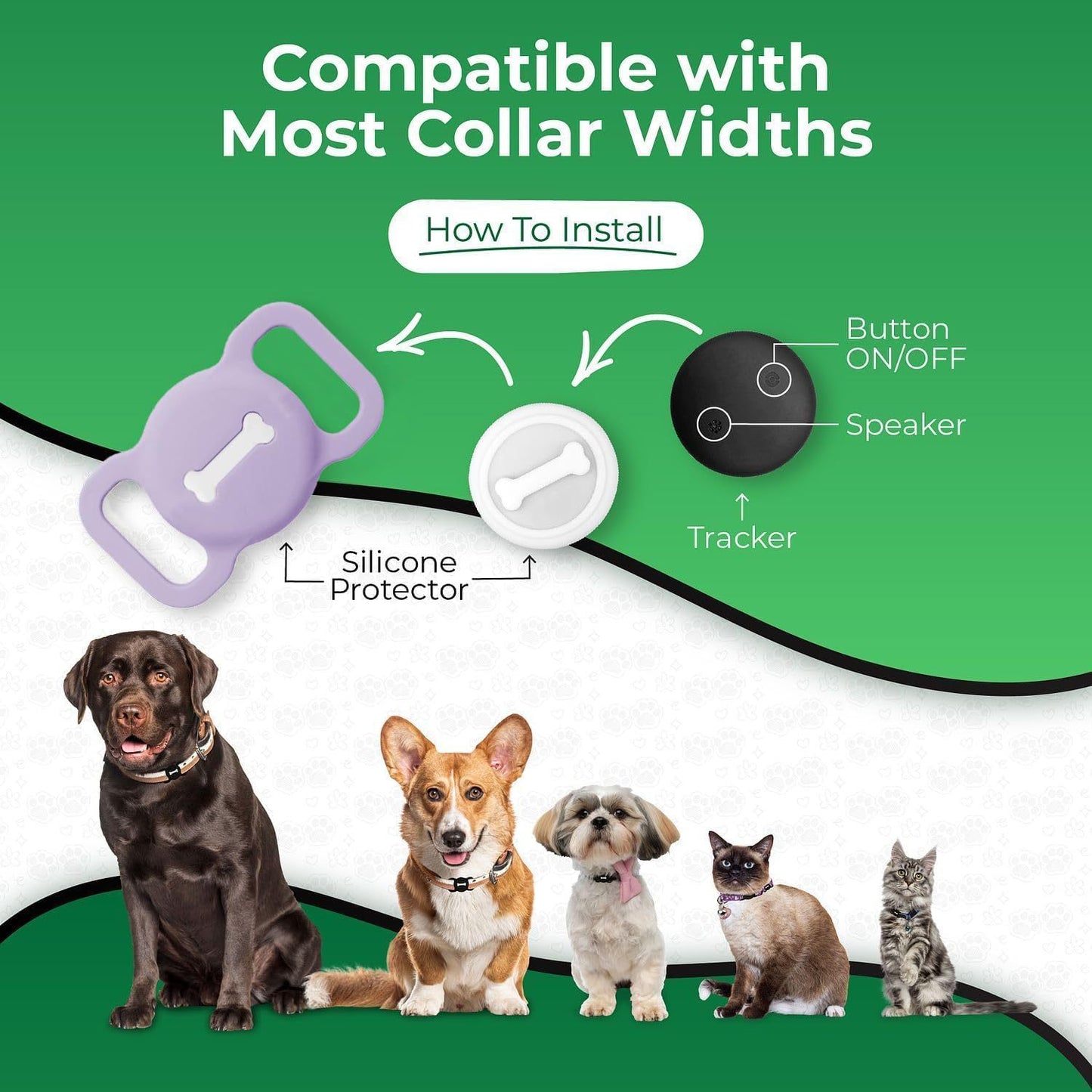 Cross-border Pet Tracker Applicable Apple Find My Designed iOS Anti-lost Device Waterproof Bone Protective Case