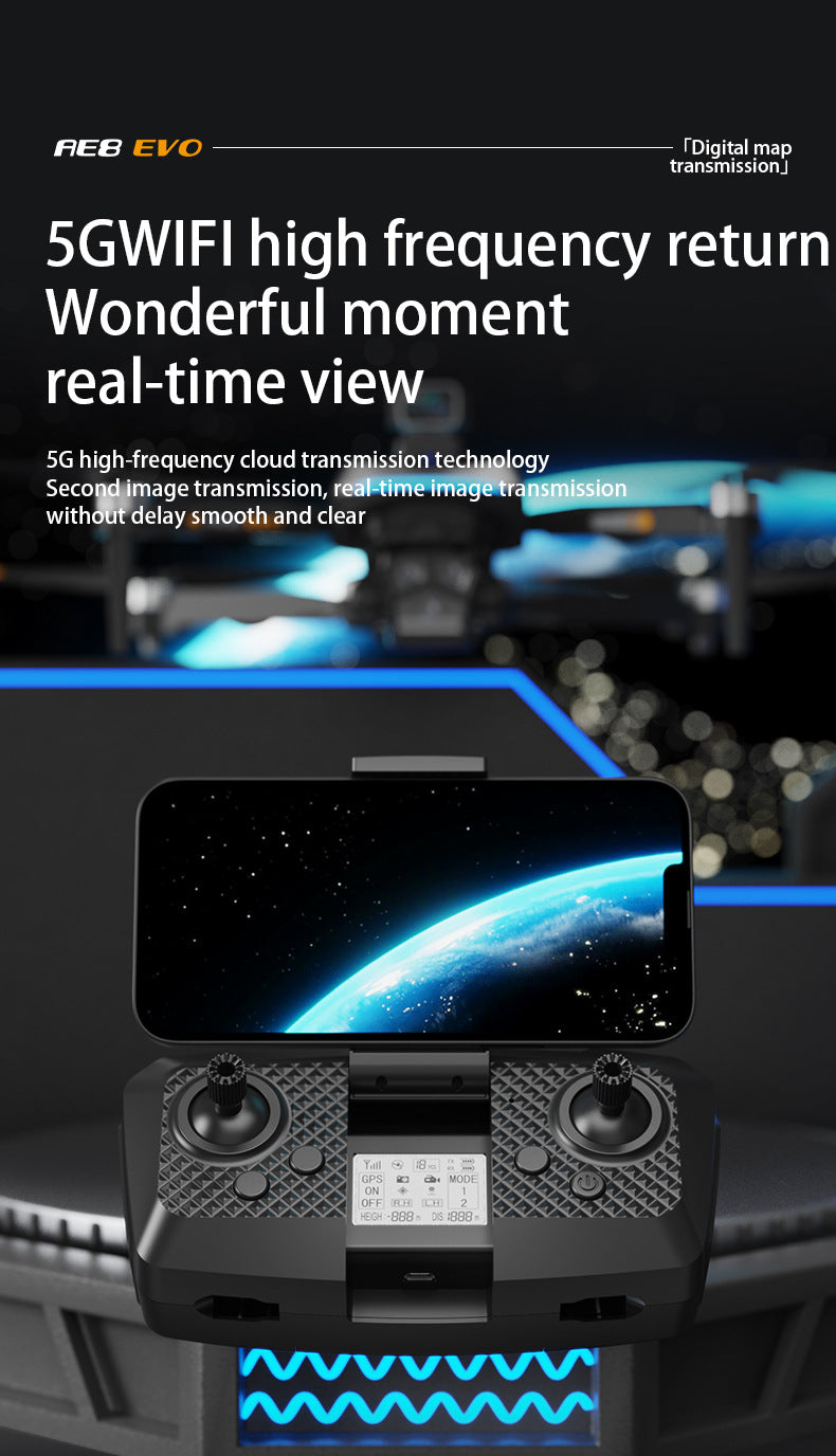 Cross-Border AE8EVO Drone Brushless Motor HD Professional Aerial Photography360Omni-directional Obstacle Avoidance Drone Drone