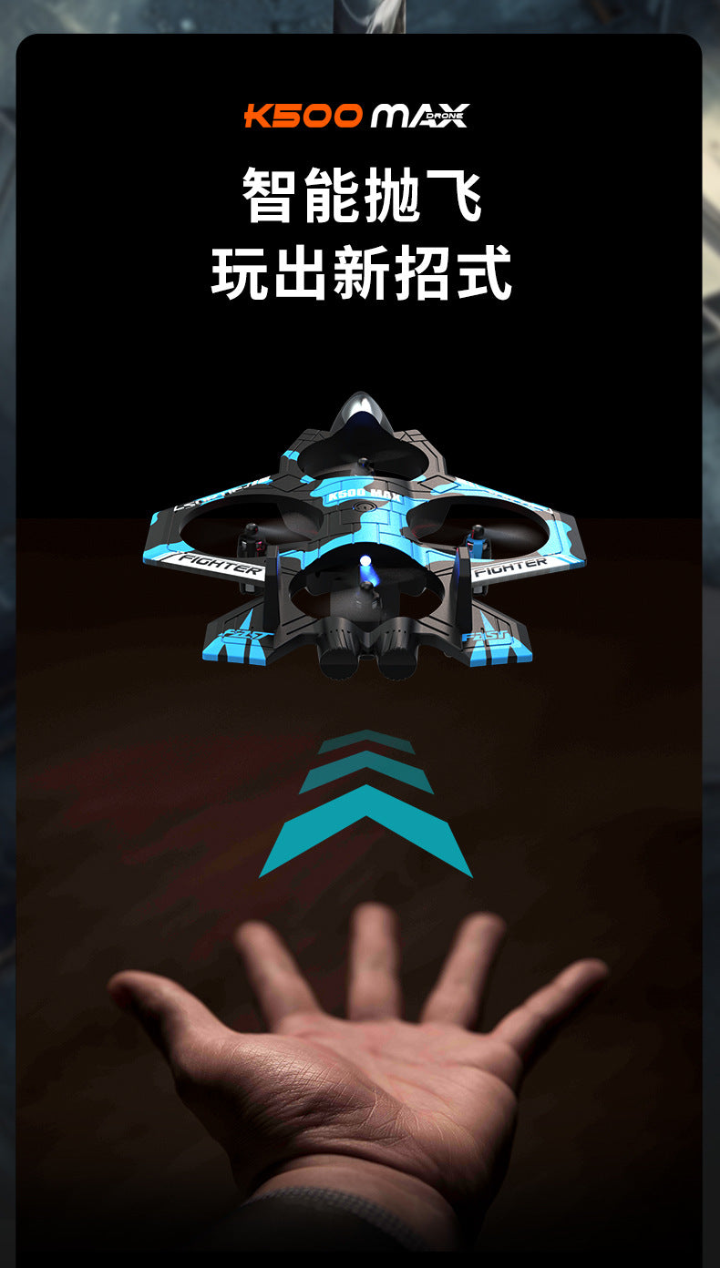 Cross-Border K500Max Fighter Four-Channel Suspension Four-Axis Drone Altitude Hold Roll Stunt Lighting Aircraft Low Price