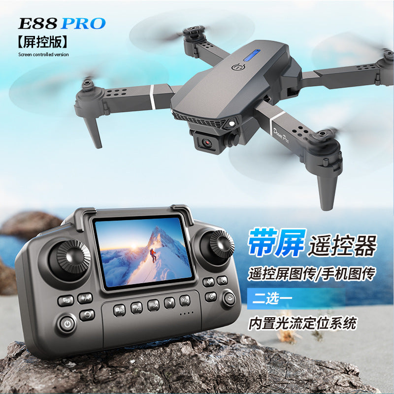 Cross-Border E88/E99D Screen-Controlled Drone with Lights, Foldable Dual Camera, Optical Flow Aerial Photography, Remote-Controlled Aircraft, Quadcopter