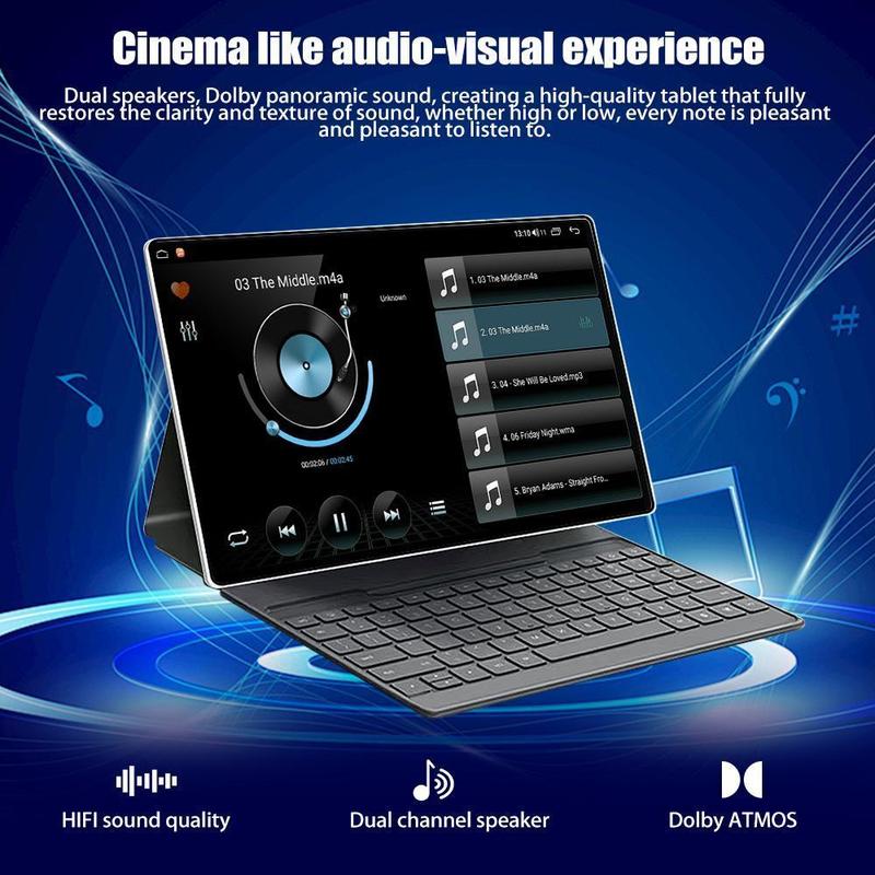 10.1" Android 7.0 Tablet – 2GB RAM, 32GB, Dual SIM, 1280x800 IPS, 5MP+13MP Cam, 5000mAh Battery, incl. Keyboard, Mouse, Stylus & Case