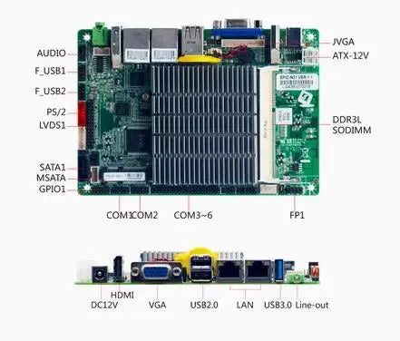 J3160 3.5 inch Motherboard 3.5" SBC IPC Mainboard industrial with Celeron Quad Core DC-12V 6-COM 2xGbE LAN LVDS VGA