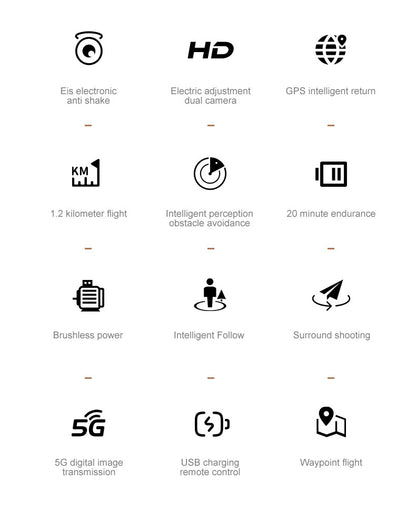 Cross-Border XT505Uav GPS Positioning Brushless Motor HD Dual Camera Aerial Photography Obstacle Avoidance Remote Control Aircraft Drone