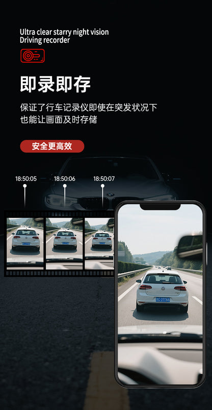 Private Model4K Ultra HD Recorder No-installation Night Vision Parking Monitoring GPS Dual Lens Dash Cam