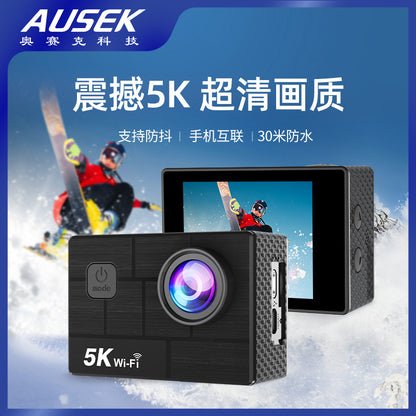Cross-Border5K Sports Camera4k Anti-Shake HD Smart Wireless wifi Outdoor Cycling Shooting Diving Underwater Camera