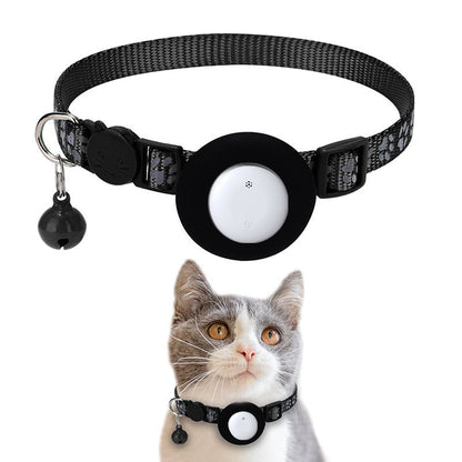 Pet Cat Tracking Collar Only iOS Compatible Apple Find My Locator Footprint Reflective Collar