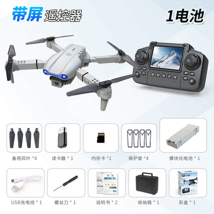 Cross-Border E88/E99D Screen-Controlled Drone with Lights, Foldable Dual Camera, Optical Flow Aerial Photography, Remote-Controlled Aircraft, Quadcopter