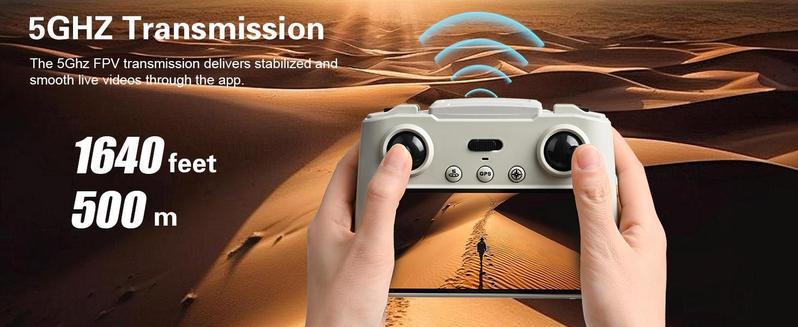 2025 NEW GPS Drone with 4K UHD EIS Camera, 5G WiFi FPV RC Quadcopter with Brushless Motors, Optical Flow Positioning, Obstacle Avoidance, Auto Return