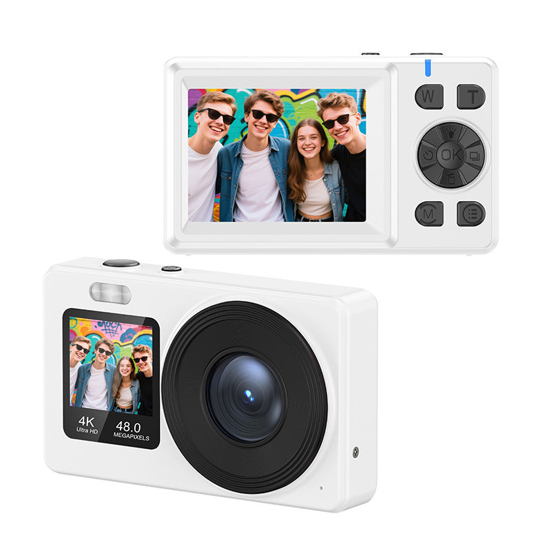 Cross-Border4K HD Student Digital Camera Small Dual Screen Home Travel Portable Entry-Level Children's Digital Camera