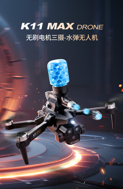 K11Max Drone Brushless Motor Three-Camera Aerial Photography Quadcopter Water Bomb Launch Remote Control Aircraft Drone