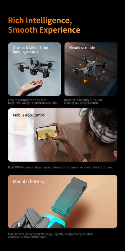 Cross-Border KY605S Drone Three-Camera Aerial Photography Four-Sided Obstacle Avoidance Remote Control Aircraft Optical Flow Positioning Quadcopter