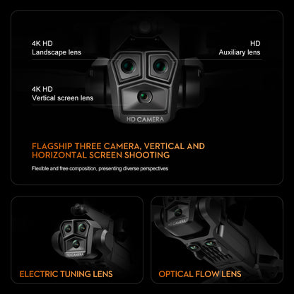 Cross-Border New Products K10MAX High-definition Aerial Photography Drone Four-way Obstacle Avoidance Optical Flow Localization Folding Four-axis Remote Control Aircraft