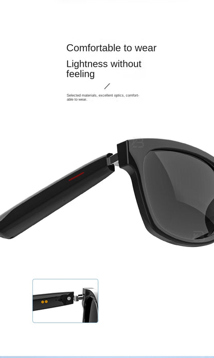 Black Technology Translation Smart Wireless Bluetooth Headset Myopia Glasses Anti-Blue Light Voice Call IOS Android Universal