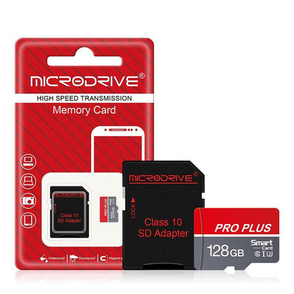 MICRODRIVE Micro TF SD Card, 1 Count 16GB/32GB/64GB/128GB/256GB Memory Card, Flash TF Cards with SD Adapter, Accessories for Tablets and Camera