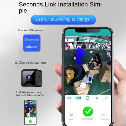 HD Small Square Camera Wireless Remote Network Intelligent Monitoring Camera Home Security WiFi Video Recorder