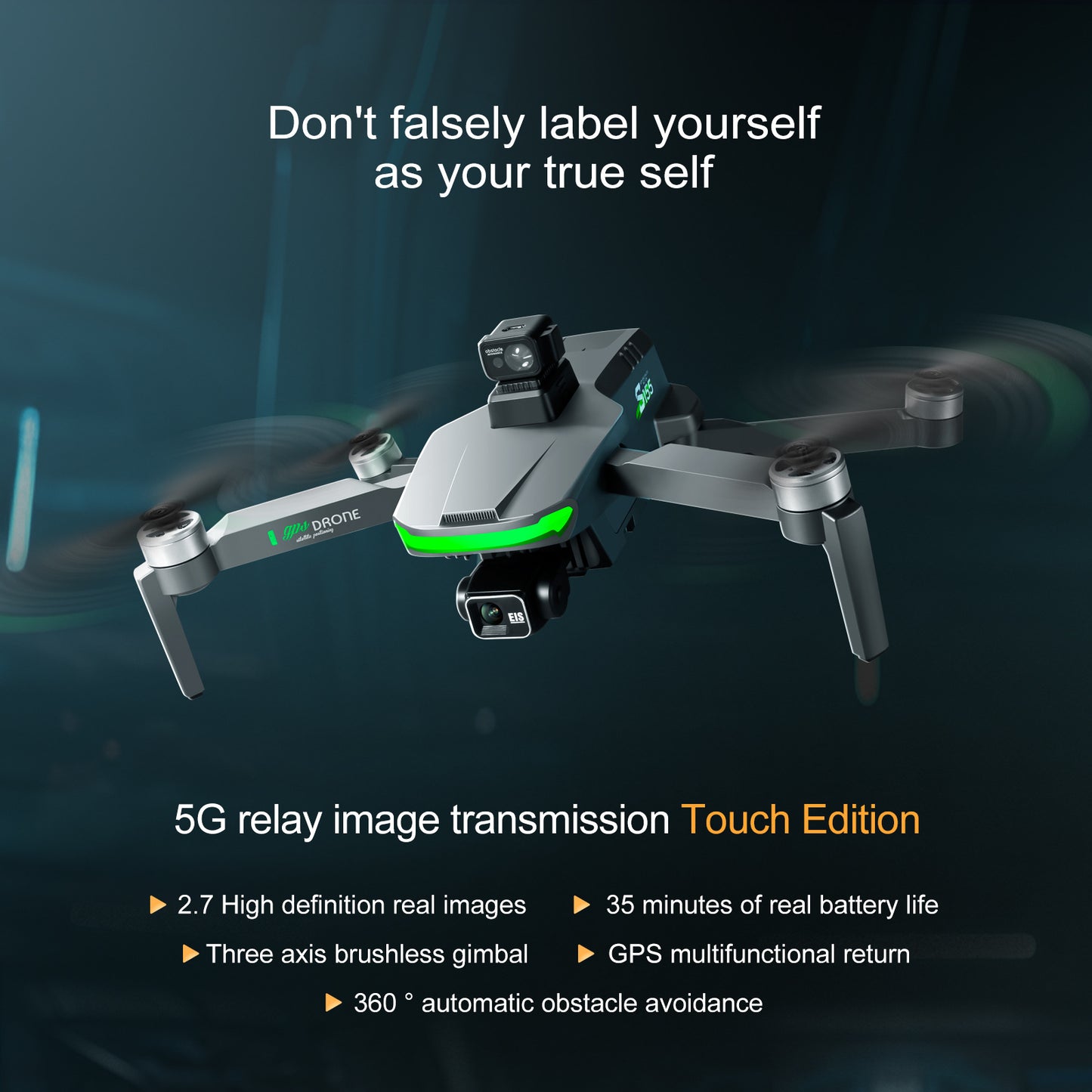 Cross-Border S155Relay Brushless Drone Laser Obstacle Avoidance Three-axis Anti-shake Gimbal GPS Return to Position Drone