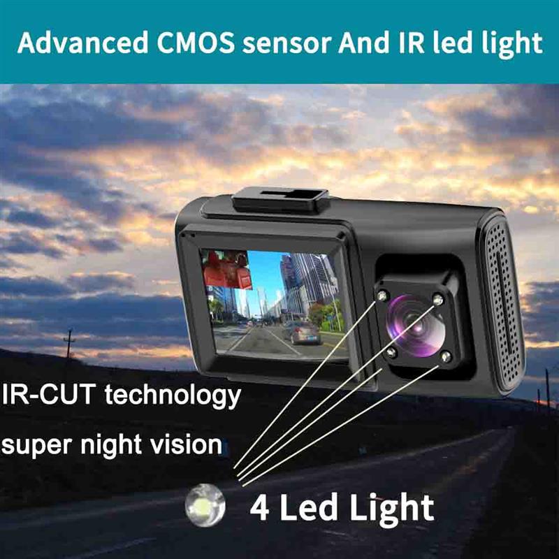 Cross-border Recorder HD Car Camera WiFi DVR Three-lens Dash Cam Factory Wholesale