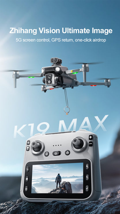 Cross-Border K19 MAX Drone with screen control brushless motor for high-definition aerial photography GPS Intelligent Positioning Remote Control Drone