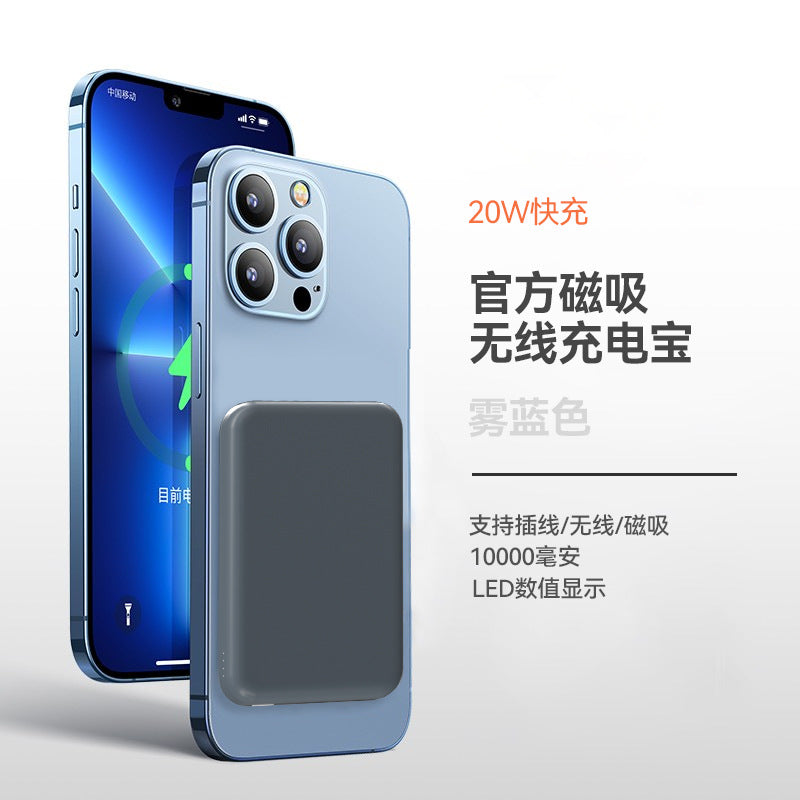 Magsafe Ultra-thin magnetic wireless power bank compact and portable20W Two-Way Fast Charge10000mAh Mobile Power Supply