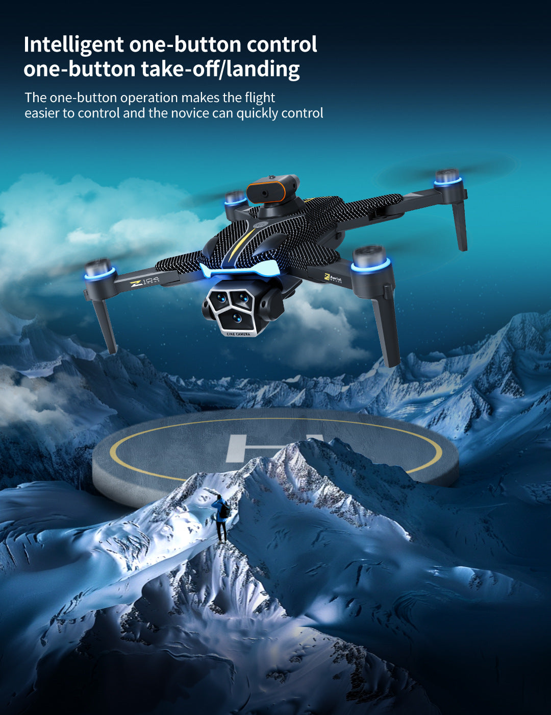 Cross-Border Z104Drone remote control with screen brushless motor HD aerial photography GPS Intelligent Positioning Remote Control Drone