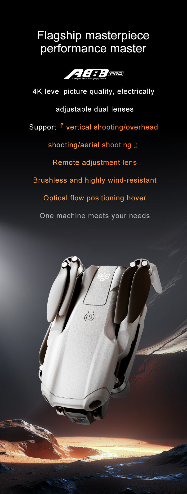 Cross-Border A888 PRO Drone HD Aerial Photography Long Endurance Quadcopter Remote Control Aircraft Air 3Drone