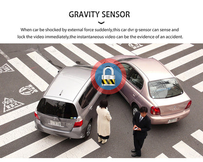 Cross-Border5Inch 360360-degree Dash Cam Front and Rear HD Dual Lens Parking24Hourly Reverse Image