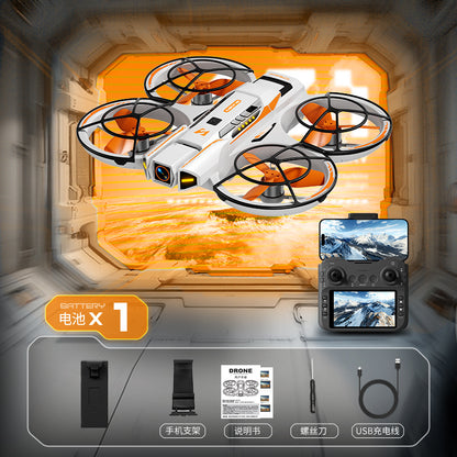 Cross-Border A21Drone Brushless Motor Mecha Style Aircraft Optical Flow Positioning Aerial Photography Full Protection Remote Control Airplane
