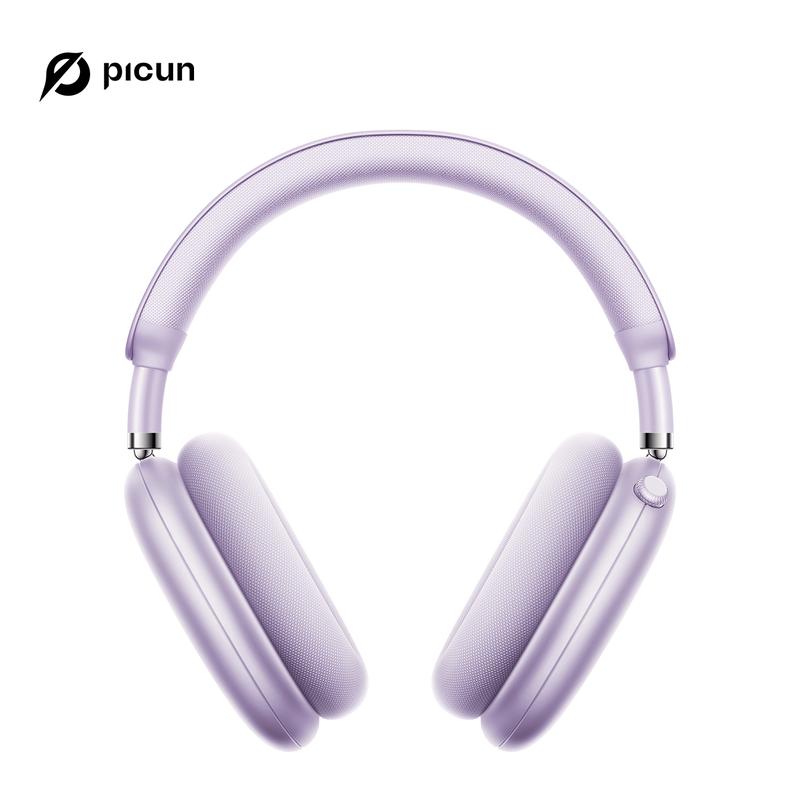 Picun F8 Pro Wireless Headphones - 52dB Noise Cancellation, 5 Smart ENC Mics, Detachable Fabric Ear Cushions, 140 Hour Long Battery Life,  Premium Audio Seamless Dual Device Connection for All-Day Use and Boosted Productivity Bluetooth